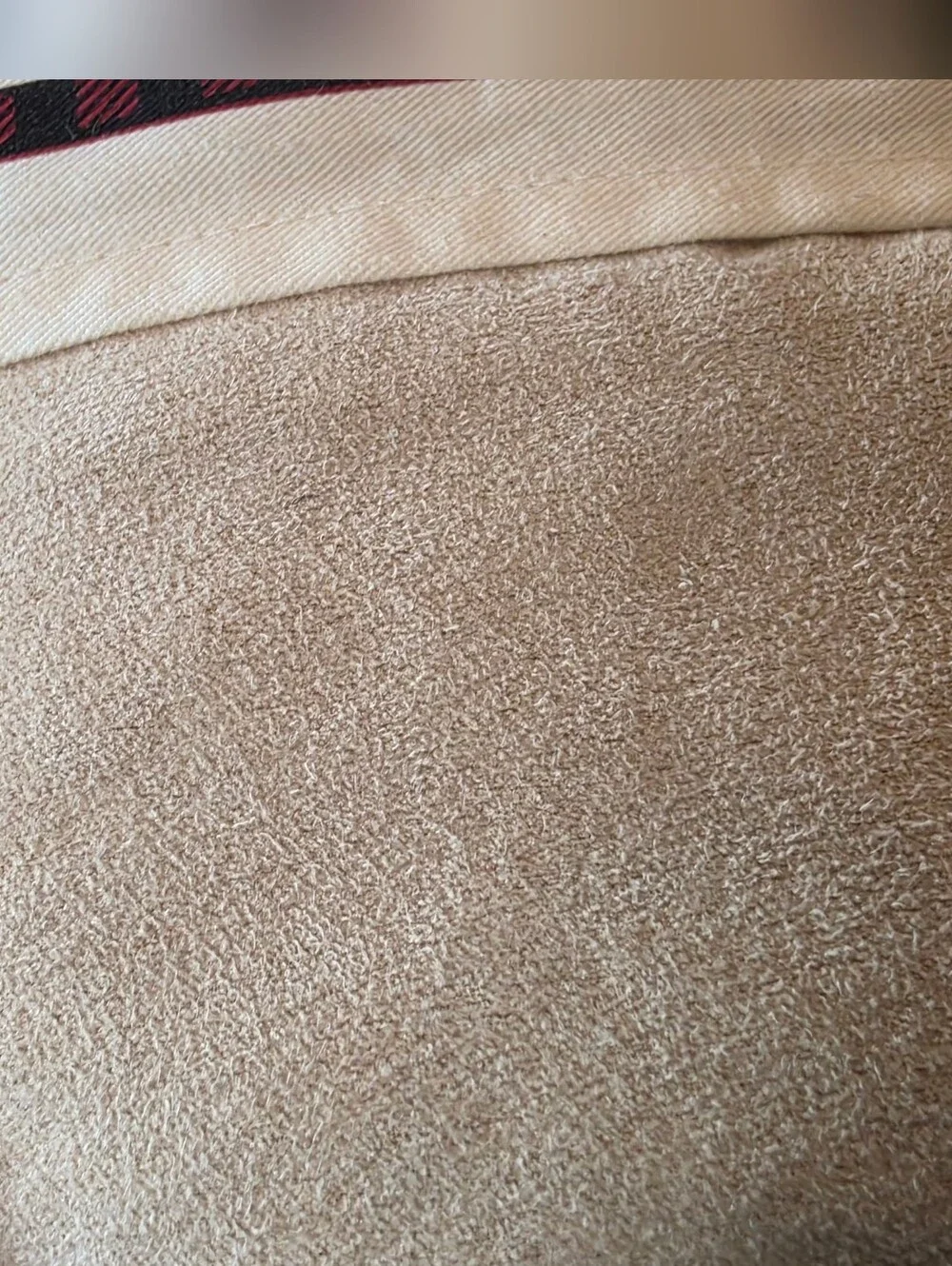 Woolrich Cream Tan Duck Down Comforter Faux Suede Throw 50x70 Nwt - Picture 2 of 8